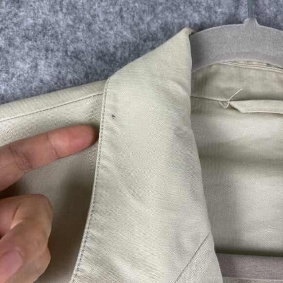 Joseph Abboud Utility Blazer Jacket Mens XL Khaki Unstructured Cotton Adjustable - Picture 15 of 16